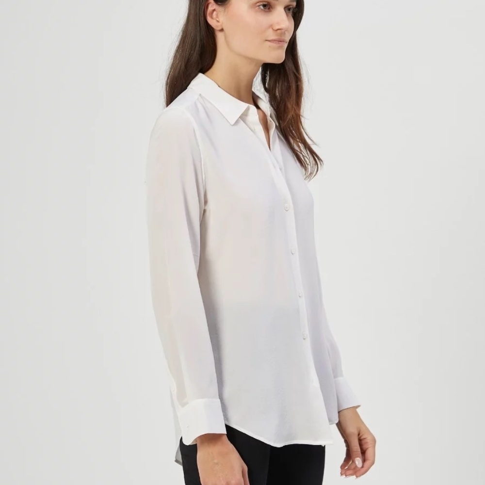 Bright White Essential Silk Shirt from Equipment XXL - Picture 2 of 9